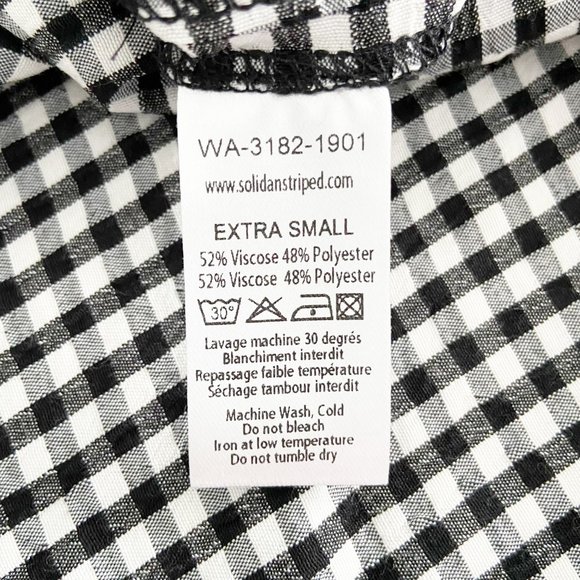 🌺SOLD🌺 NWT Solid & Striped | Black & White Gingham Cutout Dress XS - Picture 11 of 11